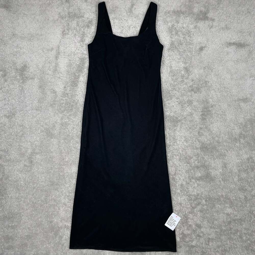 NWT ASOS Design Velvet Square Neck Maxi Dress Black Size 6 Long Tank Velour